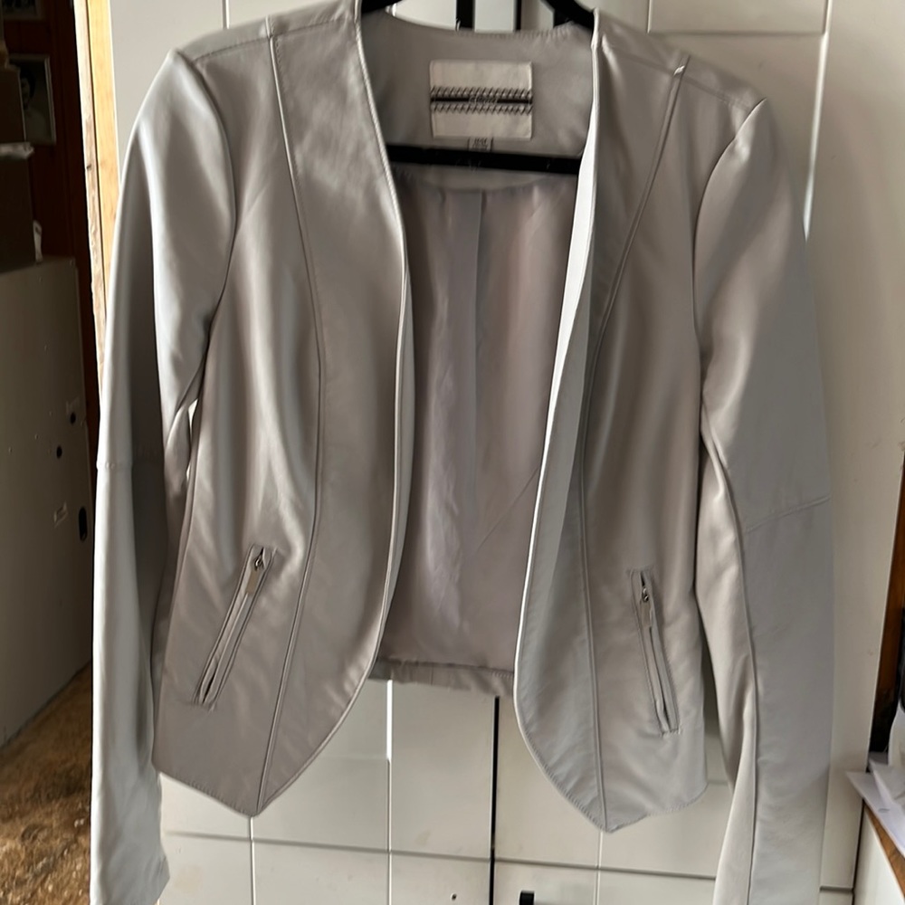 Ladies leather blazer
